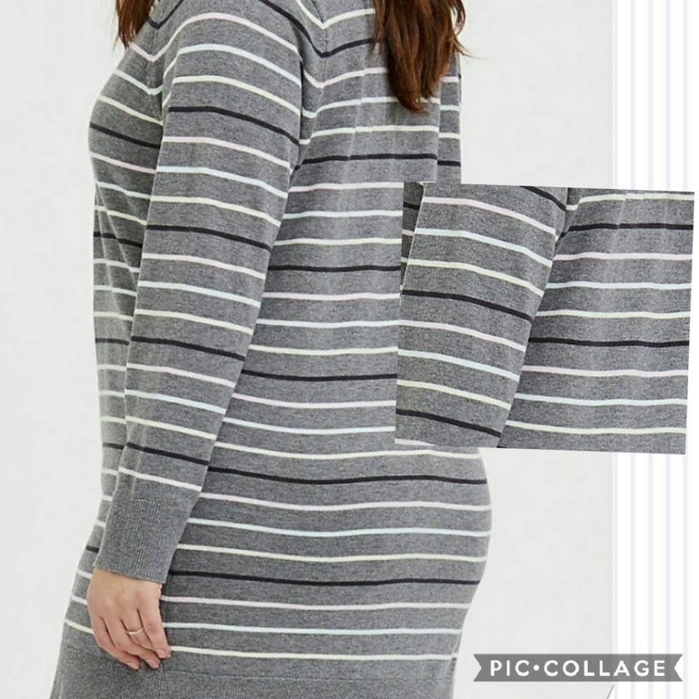 🆕 3X GREY & MULTI PASTEL STRIPE BOYFRIEND CARDIGAN